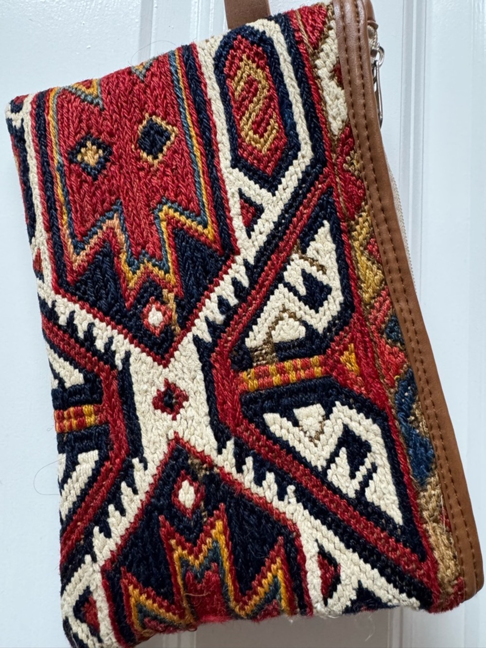 Moroccan kilim clutch purse
